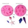 Vida marinha Silicone Molde Estrela do Mar Conchas Concha Fondant Bolo Silicone Moinho Bolo Decoração Ferramentas de Panificação
