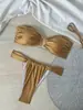2026 Nuevo Traje de Baño Sexy de Dos Piezas sin Tirantes Estilo Europeo y Americano Transfronterizo para Mujer, Bikini de Playa para Vacaciones, Traje de Baño para Aguas Termales al por Mayor
