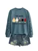 Sudadera Redonda de Manga Larga Divertida y Original de Otoño e Invierno de Amazon con Estampado de Pollo Iraisechickens en el Brazo