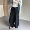Pantalones Anchos Retro Japonés Yamamoto para Mujer Verano 2026 Cintura Alta Adelgazantes Pantalones Cimitarra Finos Sueltos Sensación de Nube Casuales