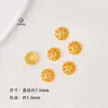 Relleno de Oro de 14K Conserva el Color Bandeja de Flores Espaciador Pétalos Huecos Pulsera DIY Accesorios de Joyería Cuentas Espaciadoras Flor de Cuentas Material para Sombrero