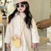 Bolsa Cesta de Verduras para Niños 2025 Nuevo Estilo Coreano Simple Color Sólido Bolsa Cruzada para Niños Bolso de Mano Mini con Estilo para Niña