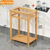 Mesa de Chá para Uso Doméstico, Mesa de Chá Pequena, Aparador, Bar de Chá em Madeira Maciça, Mesa de Chá com Chaleira Integrada e Suporte para Balde de Água
