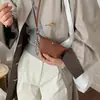Bolso de Hombro Nuevo con Colgante en Forma de Empanadilla Estilo Japonés, Decoración de Cadena Mini, Bolso Cruzado para Mujer Estilo Coreano 2026, Piel Suave