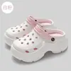 Zapatos de Verano 2024 Nuevos con Suela Gruesa y Aumento de Agujeros Doudou para Mujer Ligeros Suaves para Interiores y Exteriores Moda Versátil Pelo