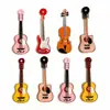 Nuevo Acrílico 2D Creativo Instrumento Musical Guitarra Simple Corazón Girly Ins Violín Llavero Colgante Transfronterizo