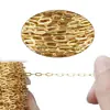 Cadena O Larga Aplanada Rellena de Oro de 14 Quilates Conserva el Color Hecho a Mano DIY Collar Pulsera Bolso Correa de Hombro Transformación Accesorios de Joyería