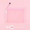 Bolsa de Documentos Transparente, Bolsa de Archivo Duradera de Malla de Nylon de Gran Capacidad, Bolsa de Almacenamiento Portátil con Cremallera para Estudiante A4