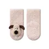 25 calcetines de muñeca de invierno ultragrues antideslizantes para bebé, calcetines para caminar para lactantes y niños pequeños, calcetines de suelo para cachorros con mitad de forro polar