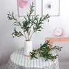 Flores Artificiales, Flores para Decoración de Muebles, Accesorios para Bodas, Plantas Verdes, Arreglos de Plantas, Arte Floral 70 cm 3 Ramas, 6 Frutos, Rama de Olivo