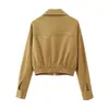 Ropa de Mujer Transfronteriza 2026 Moda Europea y Americana Versátil Casual Simple Cremallera Solapa Nicho Chaqueta Abrigo Mujer A37410