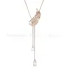Colar Swarovski Element Swarovski Smart Swan Pingente Clavícula Swarovski Exquisite Alta Versão Colar Olho do Diabo