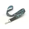 Correa jacquard de poliéster personalizada de fábrica, jacquard tejido por computadora con LOGOTIPO de una sola capa, cordón para tarjeta de pecho,