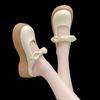 Pantuflas con lazo y suela gruesa para mujer, estilo francés Mary Jane, primavera y verano 2025