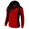Nova Jaqueta com Zíper Colorida Outono e Inverno Roupa Masculina Moletom com Capuz Moda Casual Masculina Manga Longa Esportiva