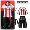 Ropa de Street Dance para Niños Ropa Hip Hop de Moda para Niños Rayas Rojas y Blancas 03 Conjunto de Ropa de Baile Traje de Presentación para Niñas Niños