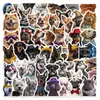 50 Piezas de Pegatinas de Animales Surrealistas, Cuadernos Lindos de Perros, Pegatinas Decorativas para Fundas de Teléfono y Libros de Contabilidad