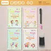Hojas de Práctica de Escritura en Surco para Niños Amazon Transfronterizo Iluminación Infantil Dibujo Libro de Práctica de Inglés Entrenamiento Simple de Control del Bolígrafo