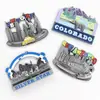 Imanes metálicos personalizados para refrigerador con diseño deslizante, Souvenirs 3D de monumentos de ciudades, Producción personalizada de logo de fábrica