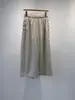 Pantalones Anchos de Nueve Puntos Refrigerantes con Protección Solar para Mujer, Modal de Seda Doble Capa Cintura Elástica, Corte Holgado, Adelgazantes, Transpirables, Pantalones para el Trabajo