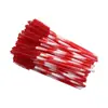 50 peças/pacote pincel para máscara de cílios haste bicolor descartável nylon haste colorida para cílios pincel de máscara de cílios pincel aplicador de máscara