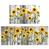 Alfombrilla de Cocina de Terciopelo de Cristal de Girasol Amazon Transfronteriza Felpudo para Puerta de Entrada Felpudo Impreso Alfombra de Piso Larga de Dos Piezas