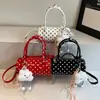 Bolso Cilíndrico Inspirado en el Diseño, Moderno y Único, Nuevo Bolso de Mano Coreano de Lunares, Moderno y Versátil, Bolso de Hombro Cruzado para Primavera y Verano