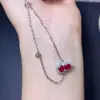 Pulsera de rubí natural. Esfera del anillo cristalina 4*5, directo del fabricante