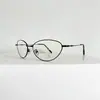 Gafas de Sol Metálicas Ojo de Gato con Sentido Tecnológico Retro Futuro para Mujer, Gafas de Sol de Forma Cóncava Anti-UV para Hombre, Textura Moderna