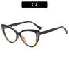 Óculos de Armação Moda Casual Transfronteiriça, Estilo Europeu e Americano Maquiagem Natural High-End Olho de Gato Elegante Anti-Luz Azul, Podem Ser Colocadas Lentes de Grau