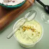 Colher Descartável Estilo Americano Brilhante Forte de Grau Alimentício, Cabo Longo Espessado, Colher Leve Comercial para Levar Sobremesa, Embalada Individualmente
