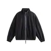 Chaqueta Gris con Doble Cremallera y Cuello Alto Protección Solar para Hombre Verano Ligera Transpirable Secado Rápido Deportiva de Asalto para Camping Holgada
