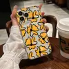 Diseño Popular Transfronterizo de Flor Amarilla tipo Graffiti Adecuado para Funda de Teléfono Premium iPhone 17 Apple 18Pm Cubierta Protectora Transparente