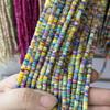 Concha de agua dulce natural, espaciador de 4 mm, cuentas sueltas biseladas, semiacabadas, para pulseras, collares, pendientes, accesorios de joyería.