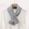 Bufanda Cruzada 100% Lana Pura para Mujer Otoño/Invierno de Gama Alta Calentador de Cuello Versátil Cuellera Persona Perezosa Elegante Venta Directa de Fábrica