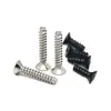 Colección de Tornillos Autorroscantes de Acero al Carbono Niquelado Grado 4.8 de Cabeza Plana Phillips, Sujetadores de Tornillo Negros de Cabeza Plana Phillips