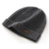 Un gorro de cachemira 100 pura para hombres y mujeres con protección acolchada para las orejas para otoño e invierno, gorro de punto cálido para amantes