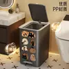 Nuevo bote de basura doméstico con tapa, gran capacidad, operado con pedal, para cocina, sala de estar, baño, inodoro, canasta para pañuelos a prueba de olores