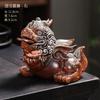 Antigo Chá de Queima de Madeira Pet Kirin Ornamentos de Cerimônia de Chá Jogo de Chá Criativo Lucky Pixiu Feng Shui Cultura Tradicional Ornamentos de Sala de Estar