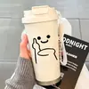 26 Nueva Taza Térmica Portátil para Mujer Alta Apariencia Taza de Agua con Popote Acero Inoxidable 304 Pareja Celebridad de Internet Almacenamiento en Frío Taza de Café.