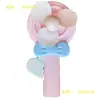 Novo Ventilador Portátil Manual a Manivela Infantil Desenho Animado Personalizável Pequeno Ventilador Cores Misturadas Pressão Adicionada Brinde Publicitário Pequeno Infantil