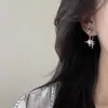 Estilo Doce e Cool, Brincos de Estrela de Oito Pontas Usáveis de Duas Maneiras, Presilhas de Orelha Versáteis Tipo Bobina de Mosquito Sem Furo, Brincos de Luxo Leve de Alta Qualidade para Mulheres