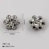 Botones de Flor con Pedrería, Botones Metálicos de Alto Gama con Diseño Hueco Multicapa, Accesorios y Complementos para Abrigos y Trajes