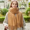 Bufanda Chal de Lana de Alta Gama Coreano Color Sólido Bufanda para Mujer Invierno Versátil Nueva Bufanda de Cachemir para Hombre Venta al por Mayor