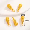 Novo Estilo Chinês Banhado a Cobre Ouro Real Contas de Gota de Óleo Espaçador Pingente Geométrico Dourado Antigo Pulseira Charme Acessórios de Joias DIY