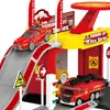 Venta caliente transfronteriza niños eyección aleación Ingeniería de Fuego ciudad militar estacionamiento niño juguete modelo de coche