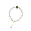 Pulsera Ojo de Gato Qingdai para Mujer Diseño de Nicho Ins Perla de Imitación Mejor Amiga Más Fácil de Combinar Cuentas de Transferencia Venta al por Mayor Tendencia