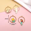 Pendientes de aleación con aceite de goteo de la serie Princesa, material de bricolaje, dibujos animados de gato, póker, conejo mágico, accesorios de joyería, colgante