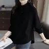Camiseta de Manga Larga con Cuello Alto y Solapa para Mujer Otoño e Invierno Talla Grande Holgada Terciopelo Alemán Nueva Camiseta Básica Look Rejuvenecedor Adelgazante Top