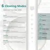 Cepillo de dientes eléctrico sónico de 6 velocidades transfronterizo para parejas, portátil para viajar, cerdas suaves, impermeable, recargable por USB, limpieza inteligente